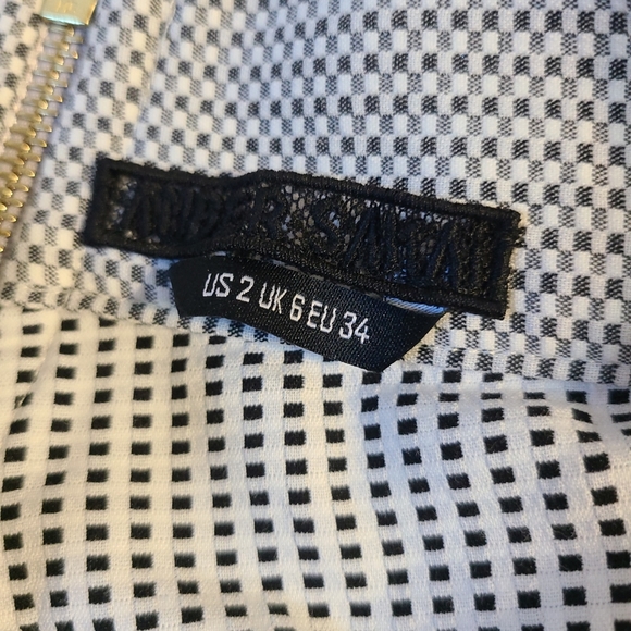 Amber Sakai Pencil Skirt US SIZE 2 white/grey Checkered - Picture 4 of 5